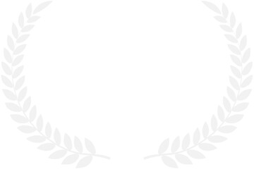 white laurel award vector