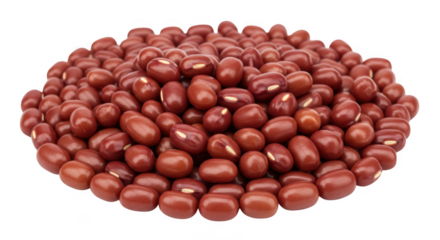 Pile of red azuki beans isolated on transparent background