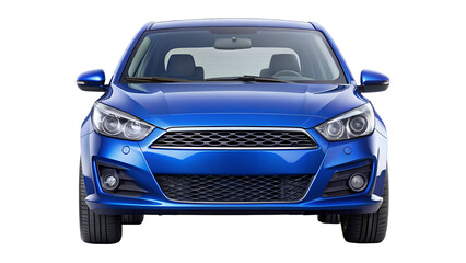 Naklejka premium blue car isolated on transparent white background, clipping path