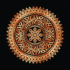  Premium Luxurious Golden Mandala Design | Royal Blue Background Art