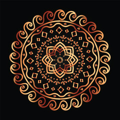  Premium Luxurious Golden Mandala Design | Royal Blue Background Art