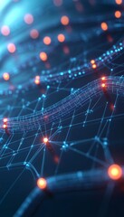 Obraz premium Intricate Network of Wireless Technology with Advanced Cyber Systems and Global Internet Connections