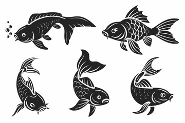 Naklejka premium set of fish