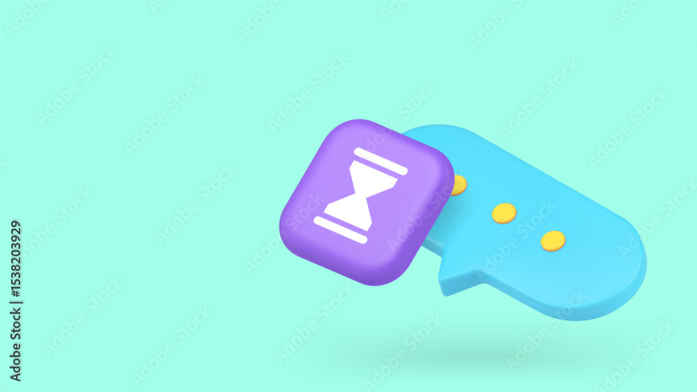 Poster speech bubble dialogue chat typing time counting message deadline countdown copy space banner. web c