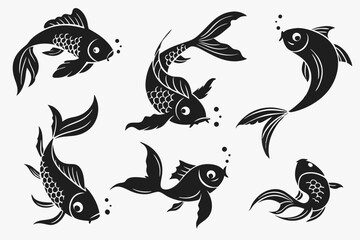 set of vector fish