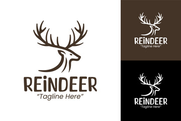 Customizable Reindeer Logo for Creative Business Branding