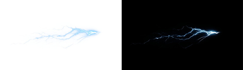 Electric strike with lightning, plasma shock, and thunderbolt glow. Realistic blue flare and transparent fireball PNG perfect for powerful, dark-sky abstract designs.