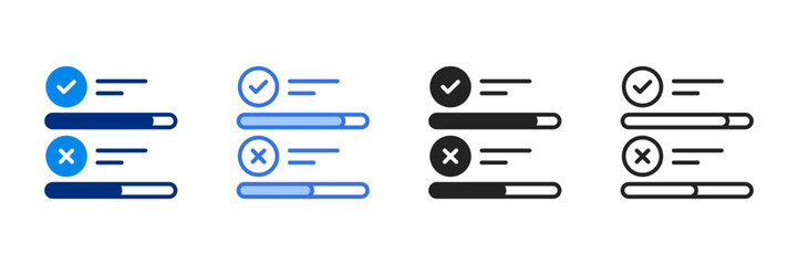 Obraz premium Poll Icon Set Multiple Style Vector Illustration