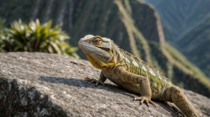 Lizard on Rock, Machu Picchu