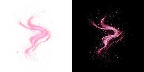 Ray, swirl, spark, sparkle, and spiral combine in this dazzling PNG. A transparent Overlay with glowing gold trails perfect for festive, luxury, or futuristic holiday visuals.