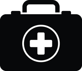 Obraz premium Healthcare Vector Illustration of a Medical Briefcase in a Digital Environment