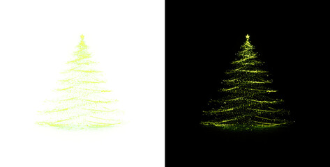 Christmas, tree, particle, green, and tail create this festive PNG. A glittering PNG Overlay with sparkle and glow ideal for holiday cards, December scenes, or magical designs.