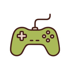 Game Controller icon. Simple handheld game controller icon for social media, app, and web design. Vector illustration. Joystick Game Controller Toy Outline Icon Vector Illustration.