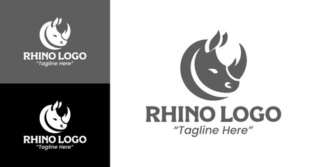 Modern Rhino Logo for Corporate Identity and Business Branding