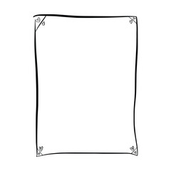 Heart frame border abstract hand drawn wedding card outline shape icon