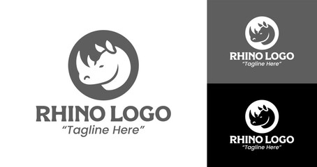 Custom Rhino Logo for Unique Business Branding Solutions