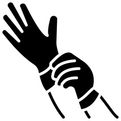 Hand Gloves glyph mixed icon