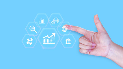 Finance Gdp growth strategy plan concept, finance and investment, Diversification management,...