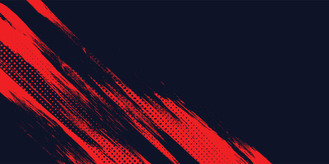 Red halftone dots blue color pattern gradient grunge texture background. Dot pop art comic sport style  sport background
