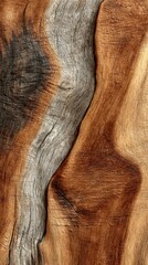 Detailed close-up of textured wood showcasing natural patterns and colors in soft lighting at a serene location