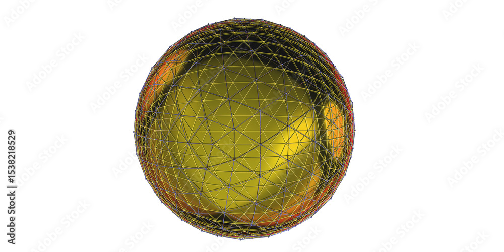 Poster vector futuristic sphere of particles and lines network connection big data abstract technology back