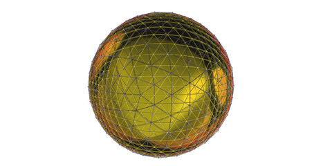 Vector futuristic sphere of particles and lines Network connection big data Abstract technology background
