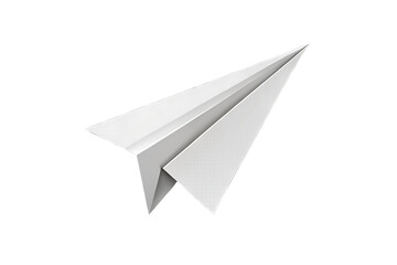Minimalist White Paper Airplane – Isolated on White Background, AI Generated
