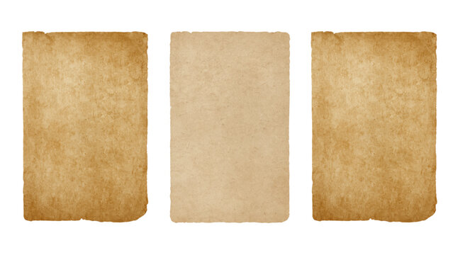 old paper isolated on white background