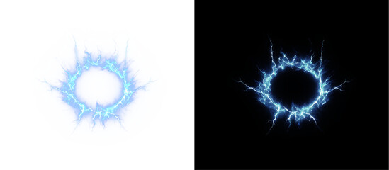 Effect, lightning, ball, magic, and glow merge in this blue energy PNG. A transparent PNG Overlay with 3D thunder sparks perfect for tech, plasma, or futuristic explosion designs.