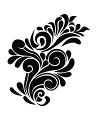 Elegant Swirl Vector Design Ornament with Flourishes and Decorative Elements for Creative Projects and Invitations