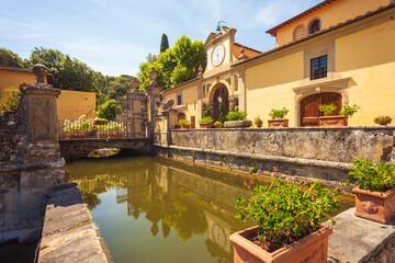 Italia, Toscana, Firenze, comune di Pontassieve. La villa di Gricigliano, adesso sede de Casa Generalizia e Seminario dell'Istituto di Cristo Re Sommo Sacerdote.