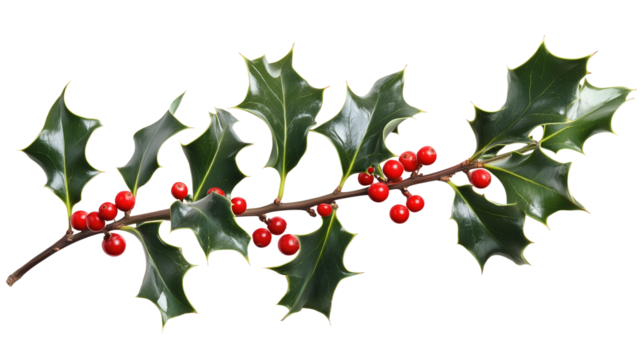 Holly made of red berries, a Christmas clip art design, holly clip art, Christmas holly clip art made of red berries, red berry holly clip art for Christmas, on a transparent backgrounds