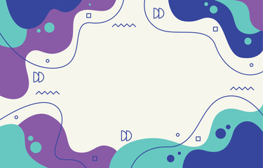 Flat abstract fluid shape vector background