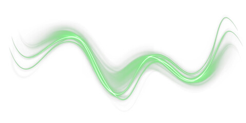 Light, speed, line, motion, glow — a glowing PNG Overlay with transparent background. Neon curves, LED flare, and soft green swooshes create a dynamic effect for motion or tech-inspired designs.
