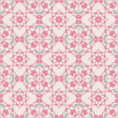 
Seamless vector pattern in pink gray. Bright pattern for textiles, pillows, interior decoration,  background, wrapping paper, packaging.