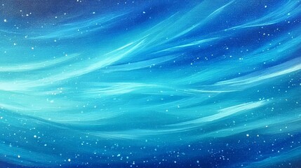Fototapeta premium Swirling starry night sky oil painting with soothing and delicate brushstrokes, peaceful dreamy landscape art for emotional healing, calm relaxation, and inner balance