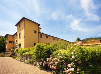 Italia, Toscana, Firenze, comune di Pontassieve. La villa di Gricigliano, adesso sede de Casa Generalizia e Seminario dell'Istituto di Cristo Re Sommo Sacerdote.