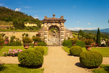 Italia, Toscana, Firenze, comune di Pontassieve. La villa di Gricigliano, adesso sede de Casa Generalizia e Seminario dell'Istituto di Cristo Re Sommo Sacerdote.