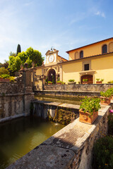 Italia, Toscana, Firenze, comune di Pontassieve. La villa di Gricigliano, adesso sede de Casa Generalizia e Seminario dell'Istituto di Cristo Re Sommo Sacerdote.