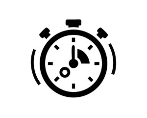 Obraz premium Simple stopwatch icon, perfect for time management themes.