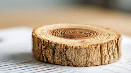 A macro shot of a wooden tree slice, highlighting the natural patterns and textures. The details in the rings of wood create a captivating image.