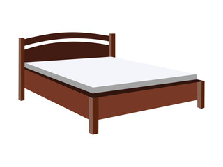 Contemporary Wooden Bed Frame with Curved Headboard – Sleek Bedroom Furniture Design for Modern Home Interiors

