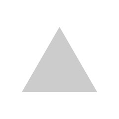 Fototapeta premium Equilateral triangle realistic drop shadow PNG effect. Sharp clean edges with soft radial blur. Transparent background. Light fade illusion for UI/UX elements, mockups, and graphic design overlays