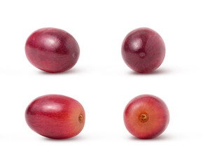 Collection of purple wine grape isolated. Many wine grapes isolated.