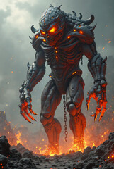 Fototapeta premium Ashmaw – Molten Undead Behemoth