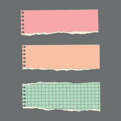 Torn Paper Notes Collection: Pastel Rip Design Elements

