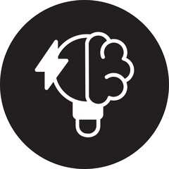 brainstorming glyph icon