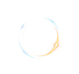 A circle, light, abstract background ring PNG. This circle, light effect, creates a unique transparent PNG. Use it as an overlay for a futuristic feel.