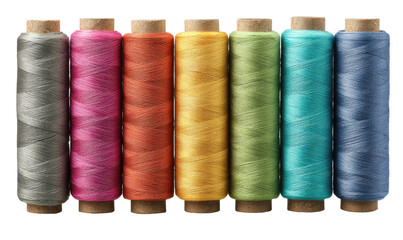 Colorful spools of thread