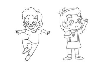 children's cartoon outline